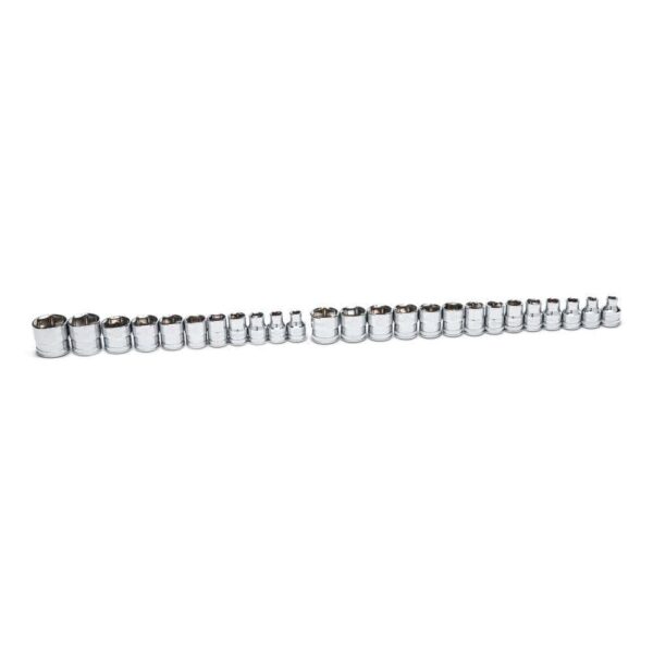 3/8 in. and 1/2 in. Drive 90-Tooth Standard and Deep SAE/MM Ratchet and Socket Set (111-Piece) - Image 3