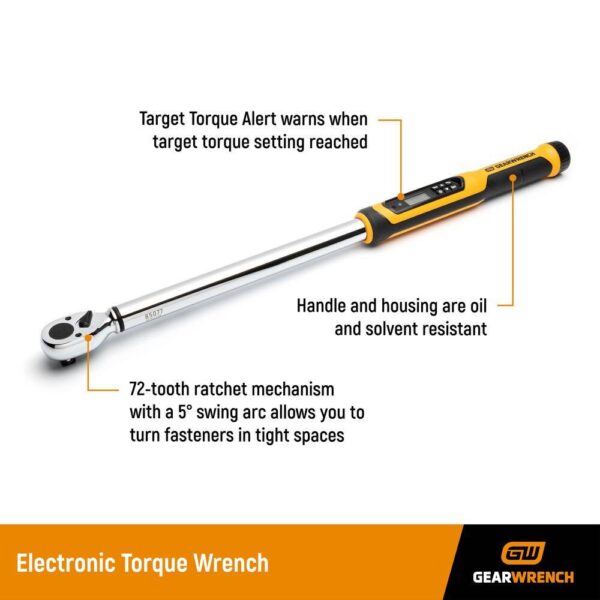 1004423840 1/2 in. Drive 25-250 ft./lbs. Electronic Torque Wrench - Image 2