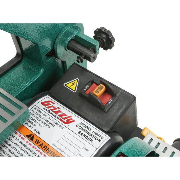 Industrial H6070 1 in. x 30 in. Belt/5 in. Disc Combo Sander - Image 3