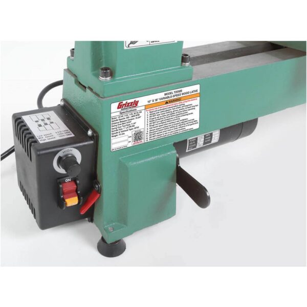 Industrial T25926 10 in. x 18 in. Variable-Speed Benchtop Wood Lathe - Image 4
