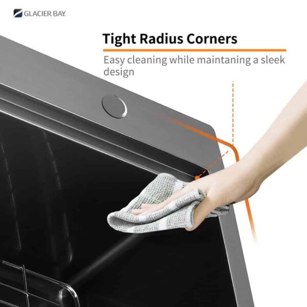 30 in Drop-In Single Bowl 18 Gauge Gunmetal Black Stainless Steel Workstation Kitchen Sink with Black Spring Neck Faucet - Image 10