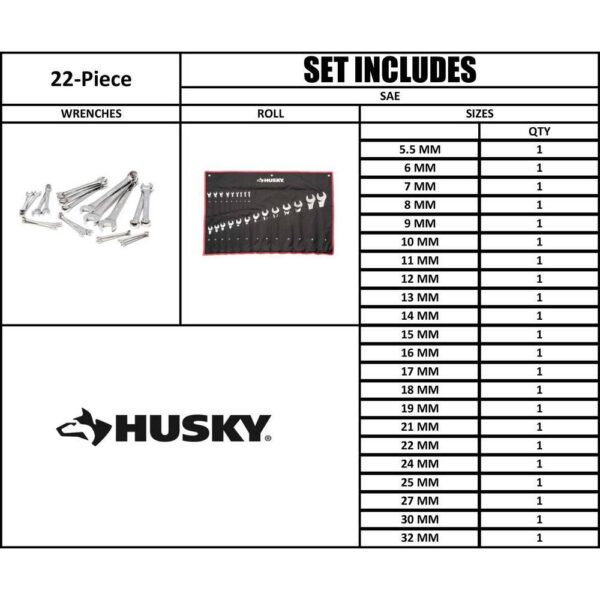 1003566680 Master Metric Combo Wrench Set (22-Piece) - Image 9