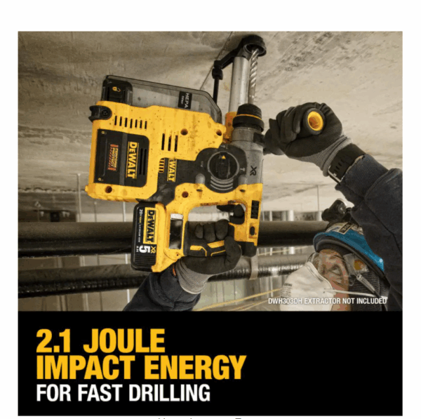 DCH273B 20-Volt MAX XR Cordless Brushless 1 in. SDS Plus L-Shape Rotary Hammer (Tool-Only) - Image 7