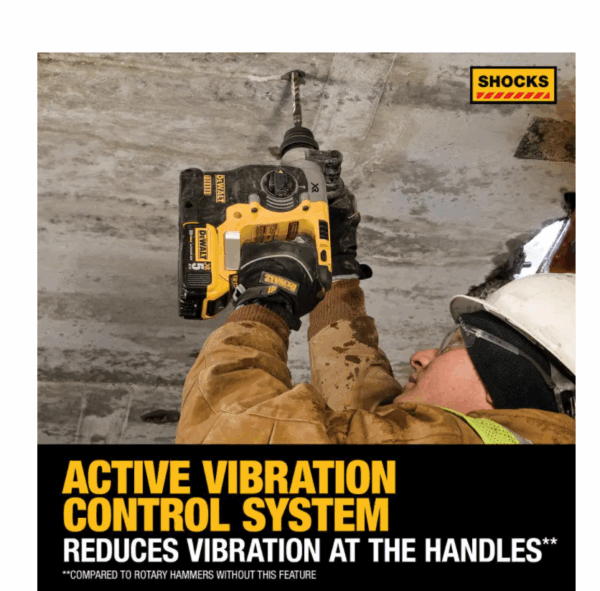 DCH273B 20-Volt MAX XR Cordless Brushless 1 in. SDS Plus L-Shape Rotary Hammer (Tool-Only) - Image 6