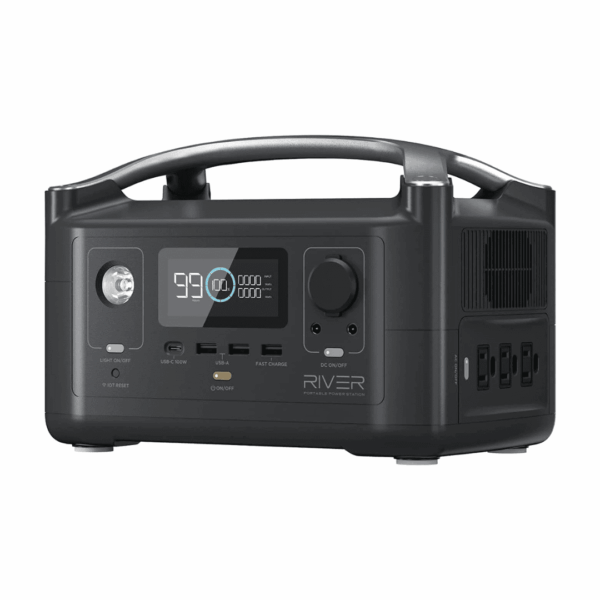 EF ECOFLOW RIVER 288Wh Portable Power Station,3 x 600W(Peak 1200W) AC Outlets   LED Flashlight