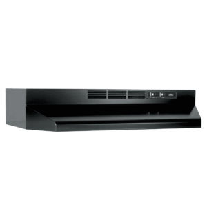 Broan-NuTone 413023 Ductless Range Hood Insert with Light, Exhaust Fan for Under Cabinet, 30-Inch, Black