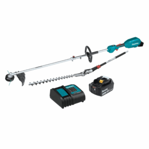 XUX02SM1X2 18V LXT Brushless Cordless Couple Shaft Power Head Kit w/13  String Trimmer   20  Hedge Trimmer Attachments (4.0Ah)