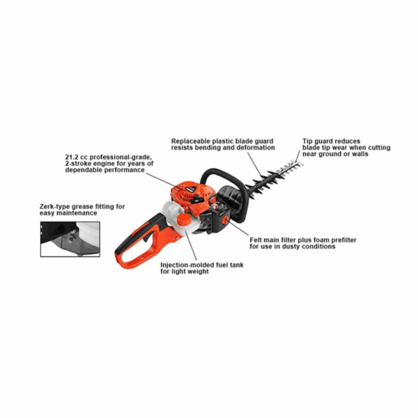 HC-2020AA Hedge Trimmer, 20 in L Not Battery Operated 21.2cc 2 Stroke - Image 2