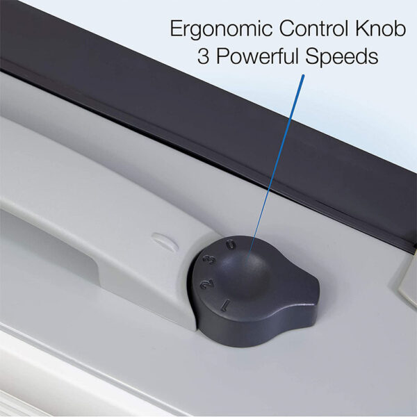 Portable Home Office 3 Speed Air Purifier Machine Box Fan, White - Image 5