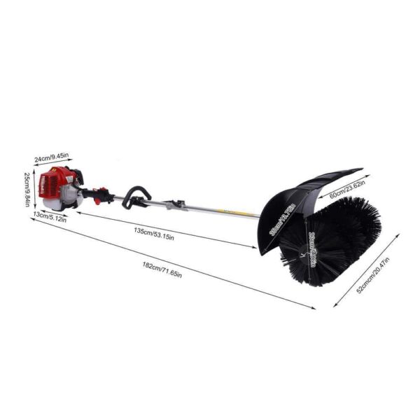 YIYIBYUS OT-MLLCR-1208 52 cc 2-Stroke 2.3 HP Gasoline Power Hand-Held Sweeper Lawn Artificial Grass Sweeper - Image 3