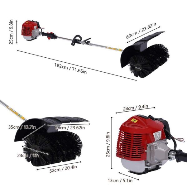 YIYIBYUS OT-MLLCR-846 2.3 HP Powerful Handheld Cleaning Sweeper Power Lawn Sweeper - Image 4