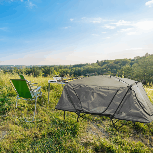Oversized Quick Setup 1 Person Cot, Lounge Chair, & Tent w/Domed Top - Image 4