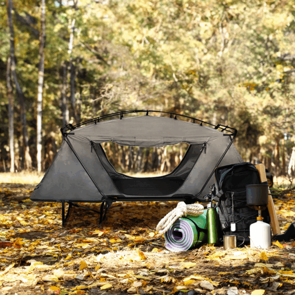 Oversized Quick Setup 1 Person Cot, Lounge Chair, & Tent w/Domed Top - Image 5