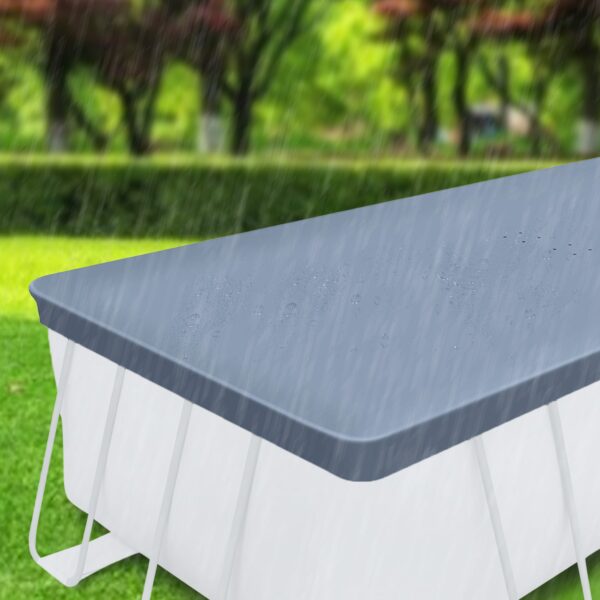 18’ Durable Rectangular Pool Cover for Oasis and Activity Pools, Gray - Image 3