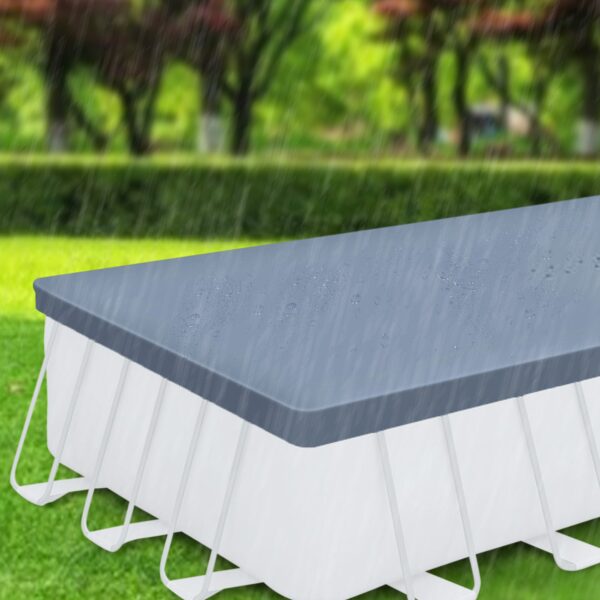 24?? Durable Rectangular Pool Cover for Oasis and Activity Pools, Gray - Image 3