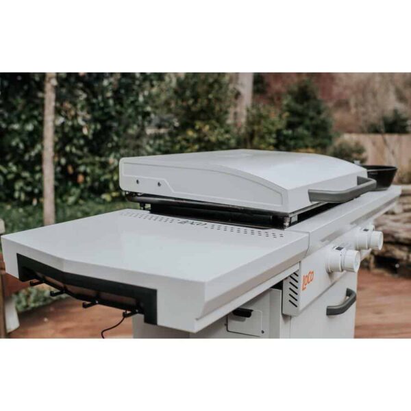 LOCO LCG2ST2C26 Series I 26 in. 2-Burner Digital Propane SmartTemp Flat Top Grill / Griddle in Chalk Finish with Enclosed Cart and Hood - Image 7