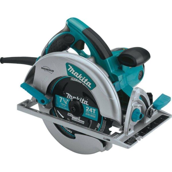 868926 15 Amp 7-1/4 in. Corded Lightweight Magnesium Circular Saw with LED Light, Dust Blower, 24T Carbide blade, Hard Case - Image 4