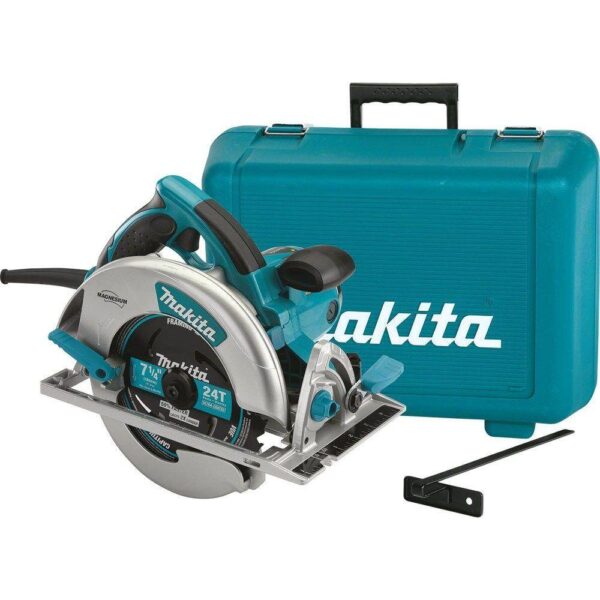 868926 15 Amp 7-1/4 in. Corded Lightweight Magnesium Circular Saw with LED Light, Dust Blower, 24T Carbide blade, Hard Case - Image 5