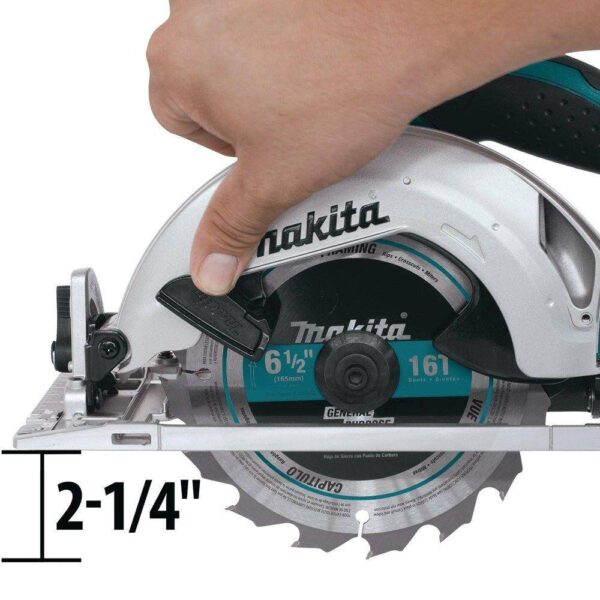 697947 18V LXT Lithium-Ion Cordless 6-1/2 in. Lightweight Circular Saw and General Purpose Blade (Tool-Only) - Image 7
