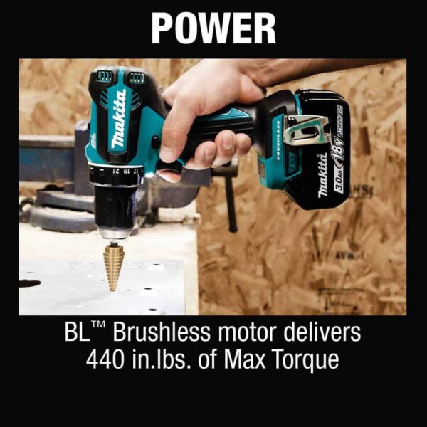 XFD131 18V LXT Lithium-Ion Brushless Cordless 1/2 in. Driver-Drill Kit, 3.0Ah - Image 10