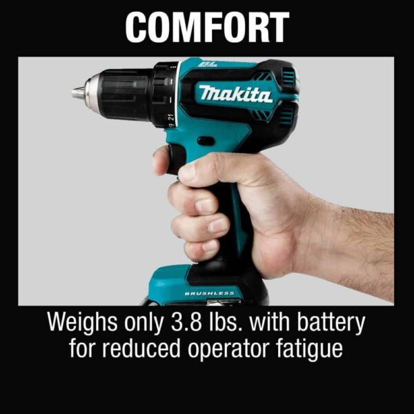 XFD131 18V LXT Lithium-Ion Brushless Cordless 1/2 in. Driver-Drill Kit, 3.0Ah - Image 8