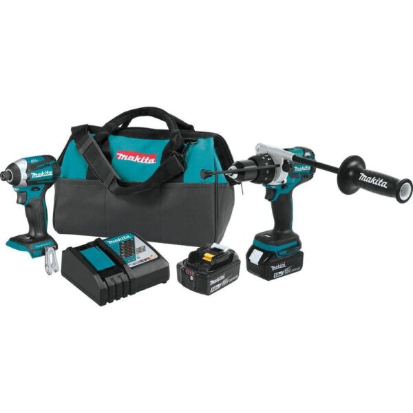XT268T 18-Volt LXT 5.0Ah Lithium-ion Brushless Cordless Combo Kit 2-Piece (Hammer Drill/Impact Driver)