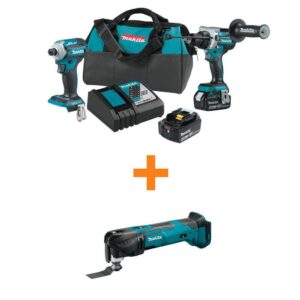 XT288T-XMT03Z 18V LXT Lithium-Ion Brushless Cordless Combo Kit 5.0 Ah (2-Pc) with bonus 18V LXT Variable Speed Oscillating Multi-Tool