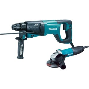 HR2641X1 8 Amp 1 in. Corded SDS-Plus Concrete/Masonry AVT Rotary Hammer Drill with 4-1/2 in. Corded Angle Grinder with Hard Case