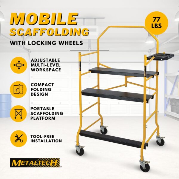 5?? High Portable Jobsite Series Mobile Scaffolding with Locking Wheels - Image 7