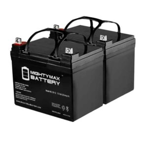 BATTERY 3437261 12V 35Ah Pride Mobility BATLIQ1017 AGM U1 Replacement Battery   2 Pack
