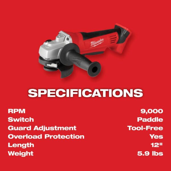 2680-20-2626-20 M18 18V Lithium-Ion Cordless 4-1/2 in. Cut-Off/Grinder with Oscillating Multi-Tool - Image 4