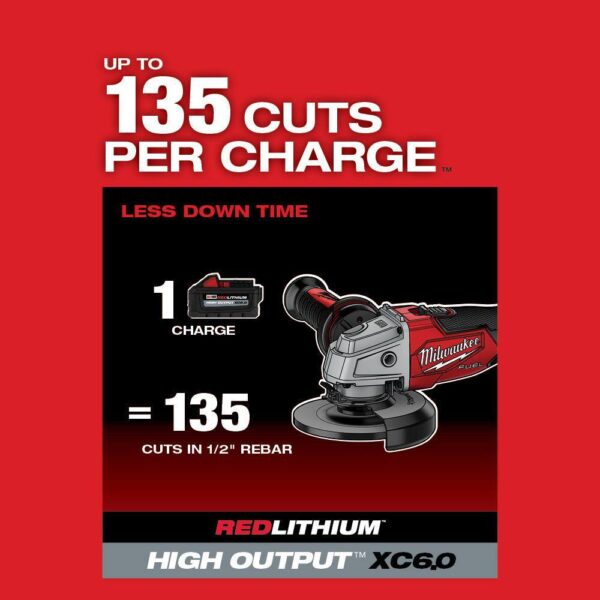 2881-20 M18 FUEL 18V Lithium-Ion Brushless Cordless 4-1/2 in./5 in. Grinder with Slide Switch (Tool-Only) - Image 8