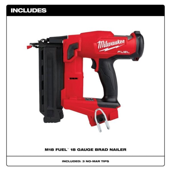 M18 FUEL 18-Volt Brushless Cordless Gen II 18-Gauge Brad Nailer (Tool-Only) with Tinted Anti Scratch Safety Glasses - Image 3