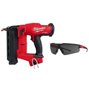 M18 FUEL 18-Volt Brushless Cordless Gen II 18-Gauge Brad Nailer (Tool-Only) with Tinted Anti Scratch Safety Glasses