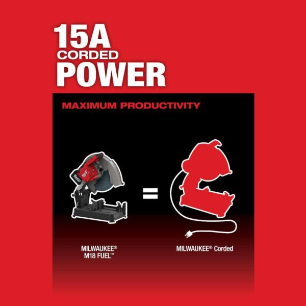 2990-20 M18 FUEL 18-Volt Lithium-Ion Brushless Cordless 14 in. Abrasive Cut-Off Saw (Tool-Only) - Image 8