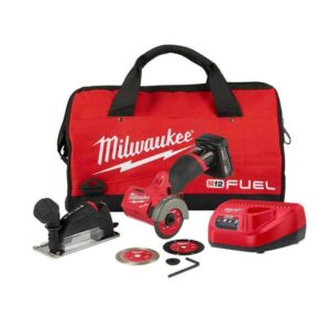 2522-21XC M12 FUEL 12V 3 in. Lithium-Ion Brushless Cordless Cut Off Saw Kit with One 4.0 Ah Battery Charger and Bag