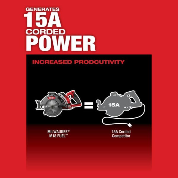 2830-20-48-59-1880 M18 FUEL 18V Lithium-Ion Cordless 7-1/4 in. Rear Handle Circular Saw with 8.0 Ah Starter Kit - Image 5