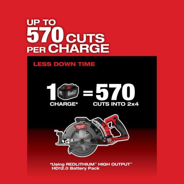 2830-20-48-59-1880 M18 FUEL 18V Lithium-Ion Cordless 7-1/4 in. Rear Handle Circular Saw with 8.0 Ah Starter Kit - Image 7
