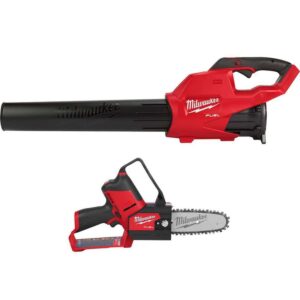 M18 FUEL 120 MPH 450 CFM 18-Volt Lithium-Ion Brushless Battery Handheld Blower with M12 FUEL 6 in. Pruning Saw (2-Tool)