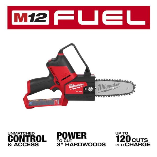M18 FUEL 120 MPH 450 CFM 18-Volt Lithium-Ion Brushless Battery Handheld Blower with M12 FUEL 6 in. Pruning Saw (2-Tool) - Image 4