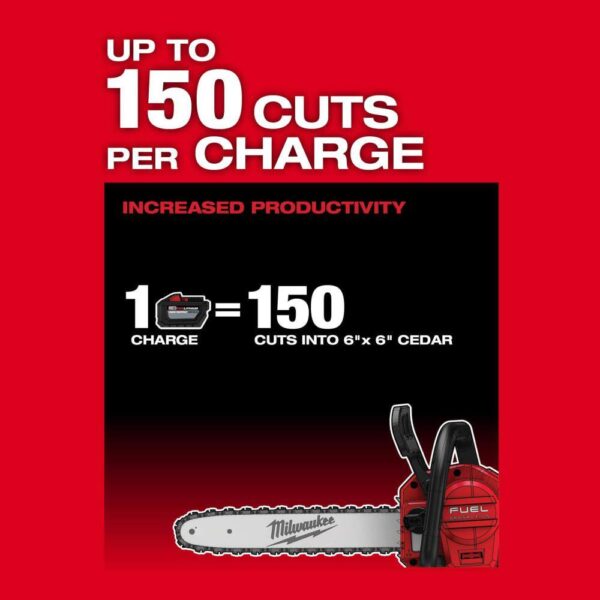 2727-20C M18 FUEL 14 in. 18V Lithium-Ion Brushless Battery Chainsaw (Tool-Only) - Image 7