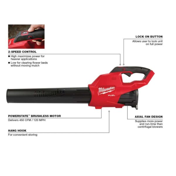 2727-21HDP M18 FUEL 16 in. 18V Lithium-Ion Brushless Battery Chainsaw Kit with M18 GEN II FUEL Blower - Image 6