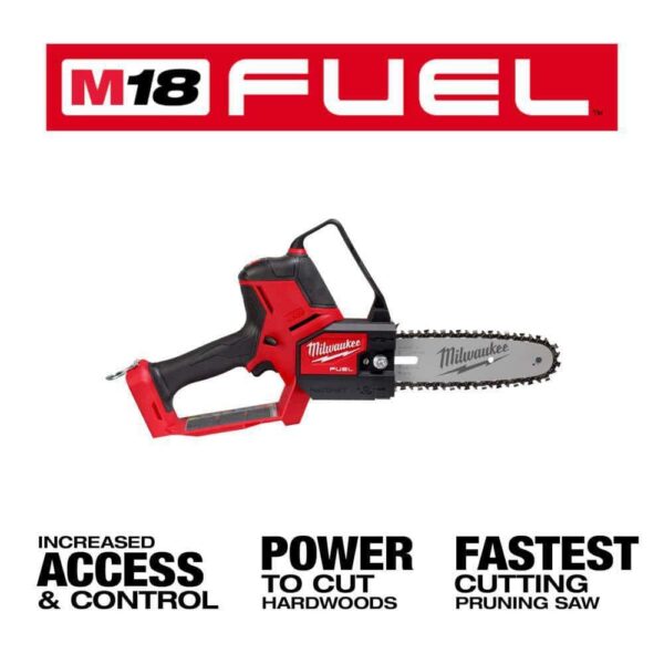 3004-20-48-11-1865 M18 FUEL 8 in. 18V Lithium-Ion Brushless Electric Battery Chainsaw HATCHET w/6.0 Ah High Output - Image 2