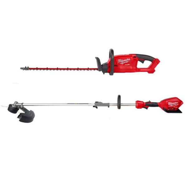 M18 FUEL 24 in. 18V Lithium-Ion Brushless Cordless Hedge Trimmer w/M18 FUEL QUIK-LOK String Trimmer (2-Tool)