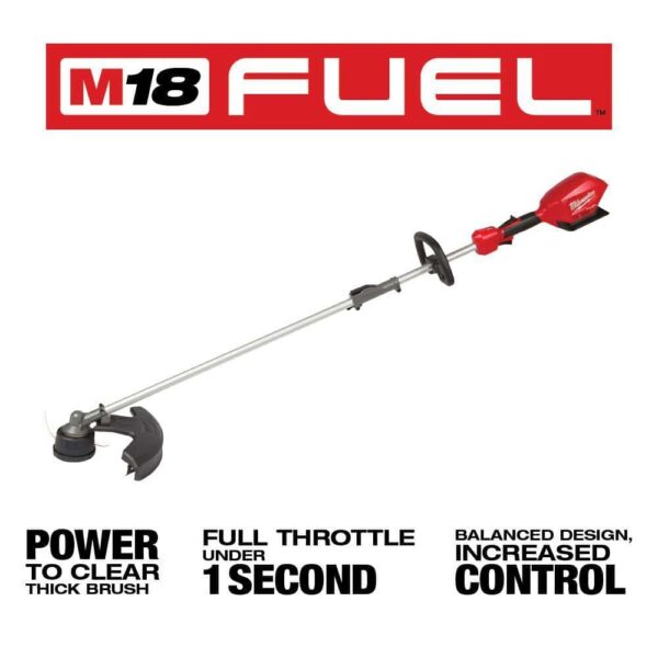 M18 FUEL 18 in. 18V Lithium-Ion Cordless Brushless Hedge Trimmer with String Trimmer w/Quik-Lok Combo (2-Tool) - Image 5