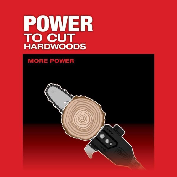 M18 FUEL 10 in. 18V Lithium-Ion Brushless Electric Cordless Pole Saw with QUIK-LOK and 6.0 Ah High Output Battery - Image 4