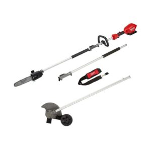 M18 FUEL 10 in. 18V Lithium-Ion Brushless Electric Cordless Pole Saw w/ M18 8 in. Edger Attachment(2-Tool)