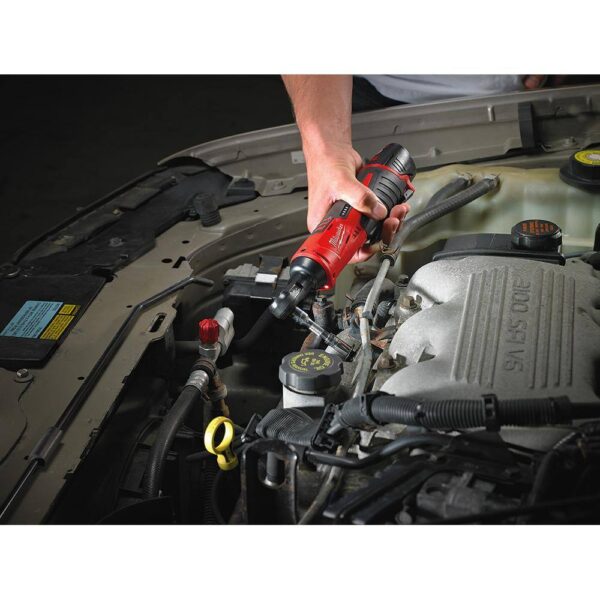 2457-21-2456-20 M12 12V Lithium-Ion Cordless 3/8 in. and 1/4 in. Ratchet Kit (2-Tool) with Battery, Charger and Bag - Image 5