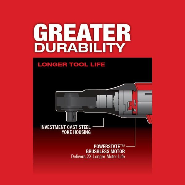 M12 FUEL 12V Lithium-Ion Brushless Cordless 3/8 in. Ratchet with M12 2.0Ah Battery - Image 4