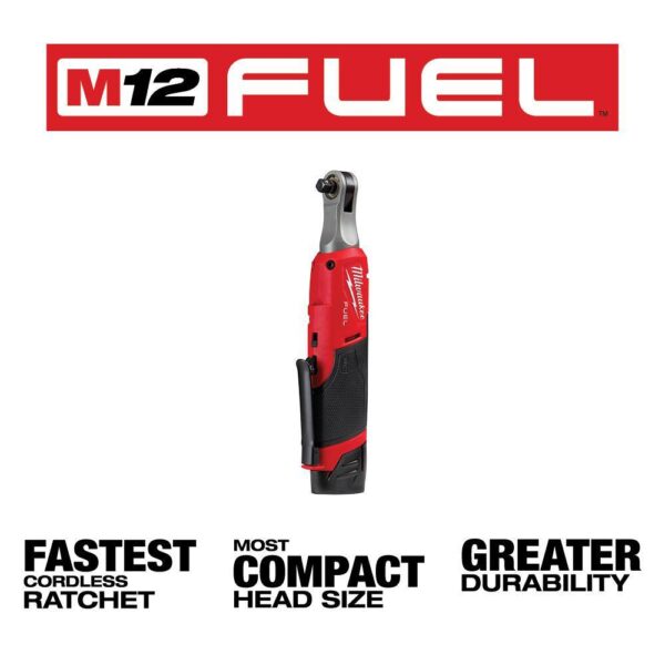 2567-22-49-66-7024 M12 FUEL 12V Cordless High Speed 3/8 in. Ratchet Kit w/Impact Duty 3/8 in. SAE Deep Impact Rated Socket Set(8-Piece) - Image 2